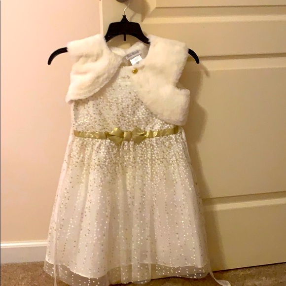 White and gold dress. Never worn - Picture 2 of 2